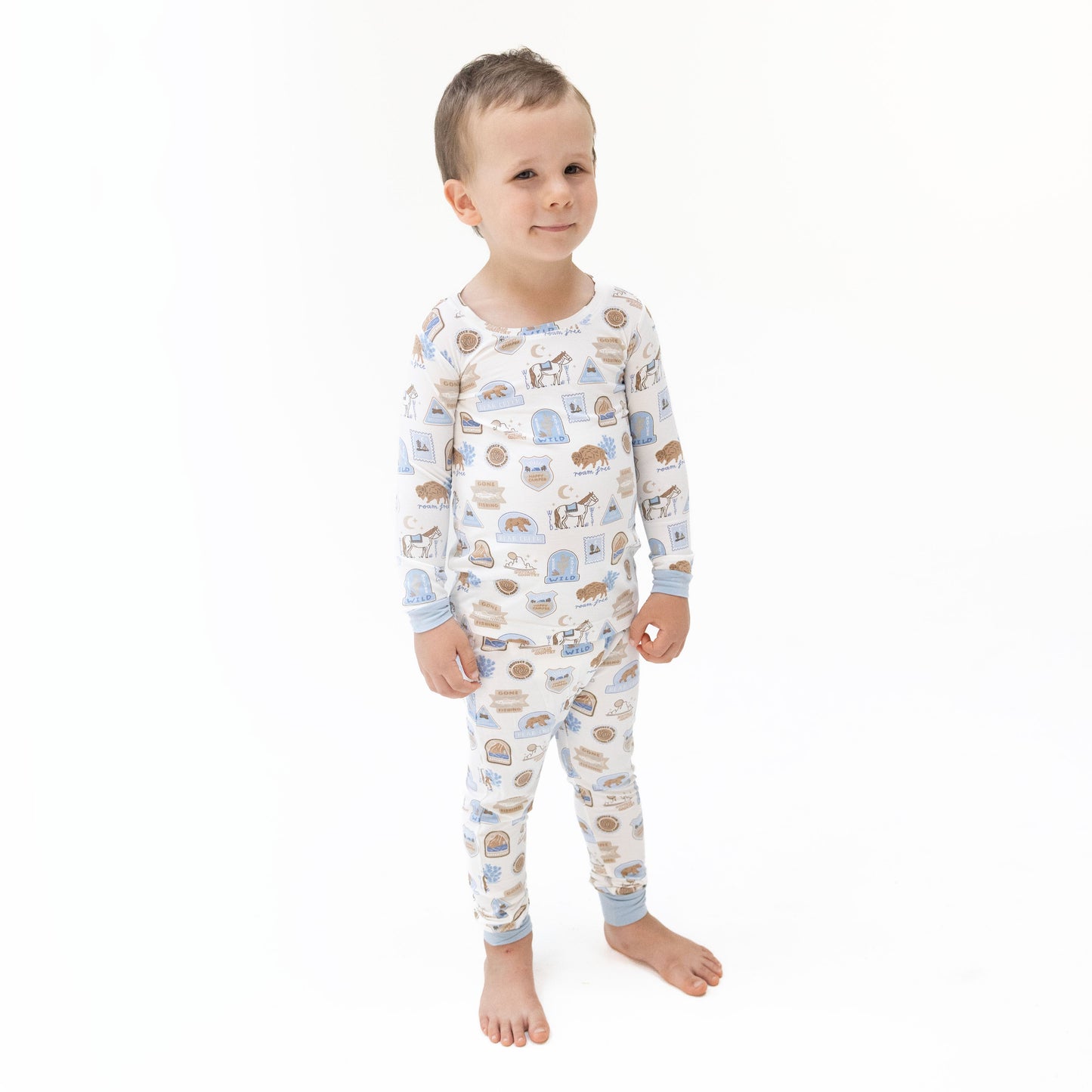 National Parks Pajama Set by Angel Dear, lifestyle view