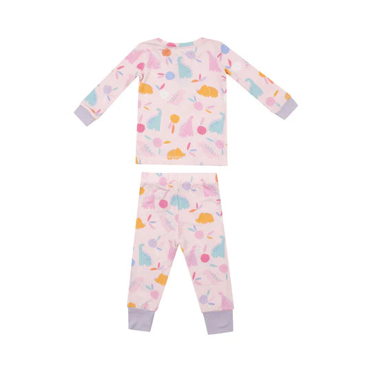 Floral Dinos Pajama Set