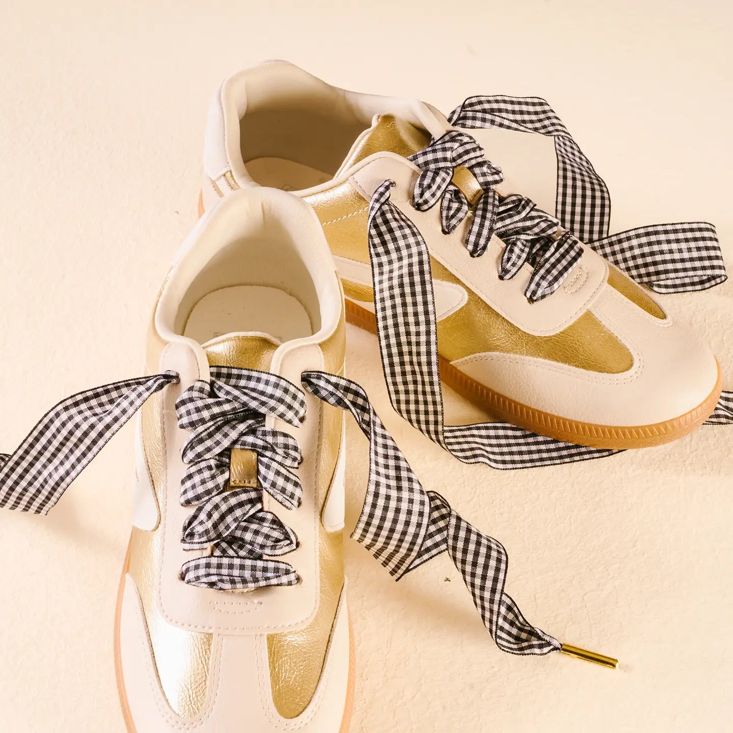 Black Gingham Shoelaces