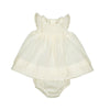 Cream Smocked Dress