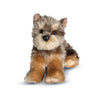 Silky Yorkie plush with realistic puppy-cut styling
