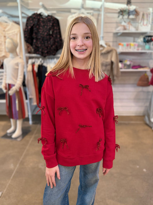 Red Bow Sweatshirt