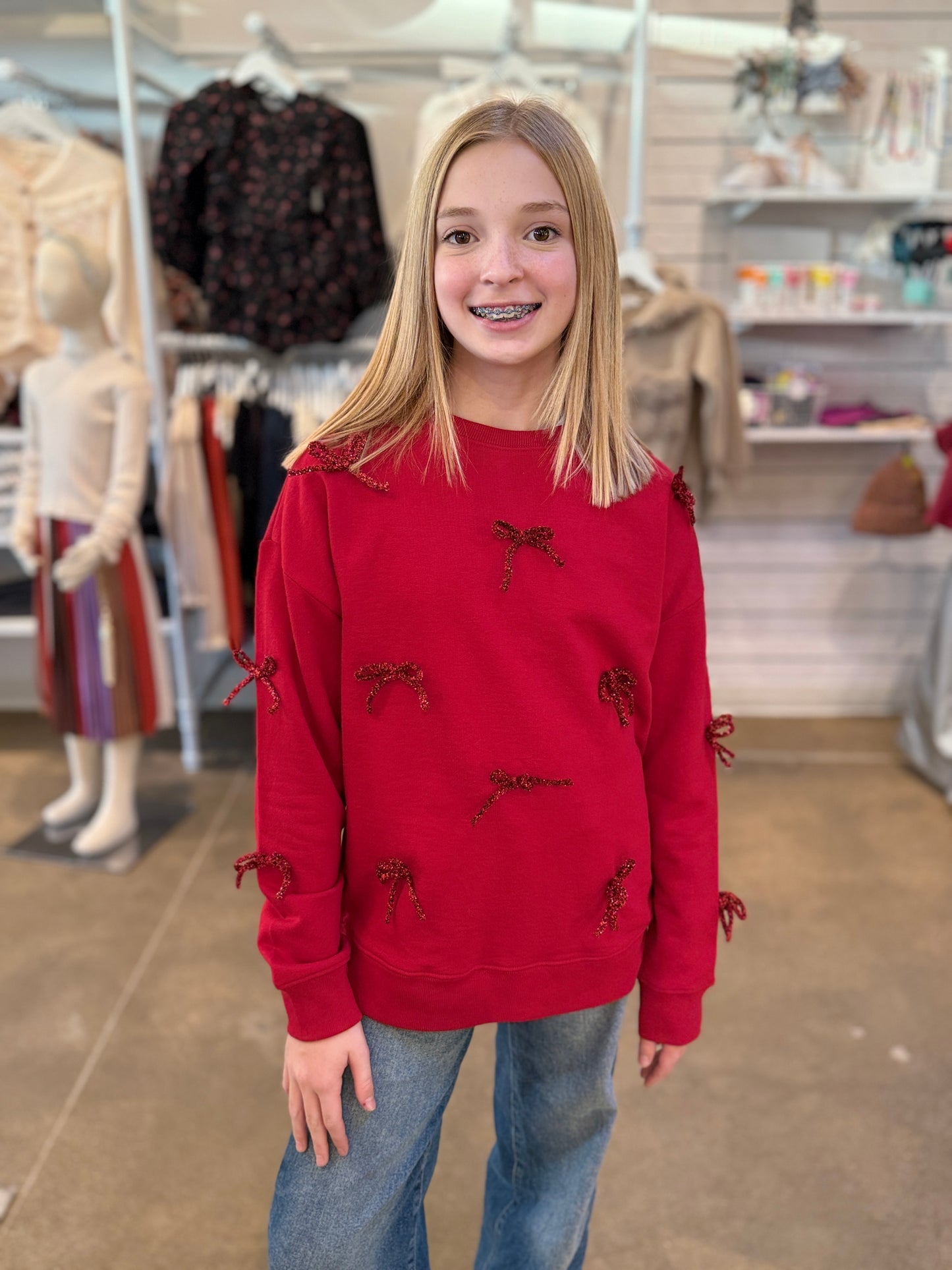 Red Bow Sweatshirt
