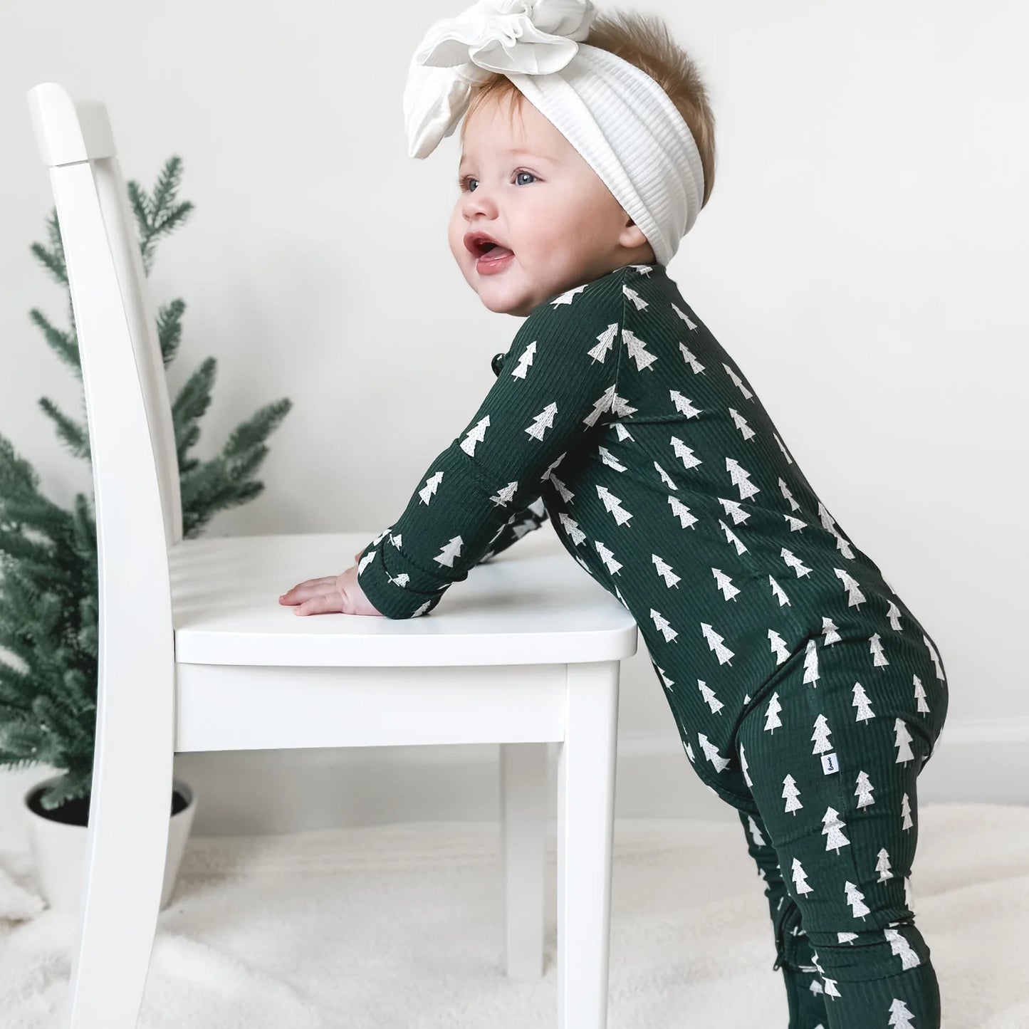 Christmas Trees Zip Romper