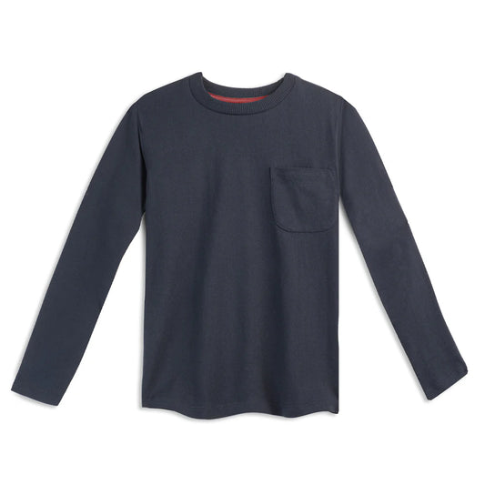 Navy Pocket Long Sleeve Tee