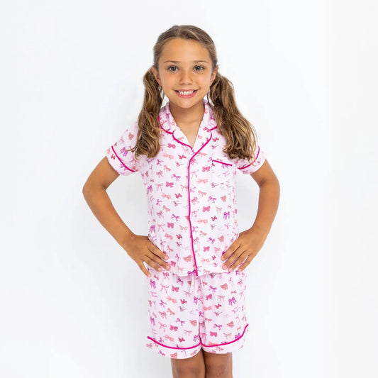 Pink Flowers 2pc Pajama Set