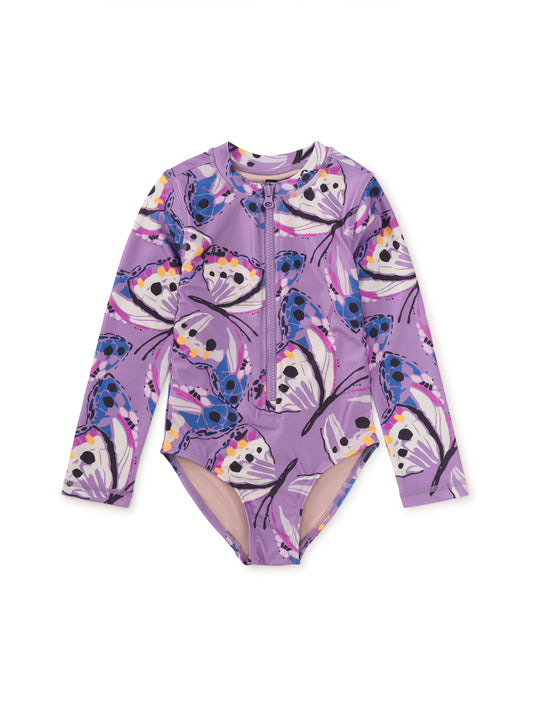 Carnival Butterfly Rash Guard Suit