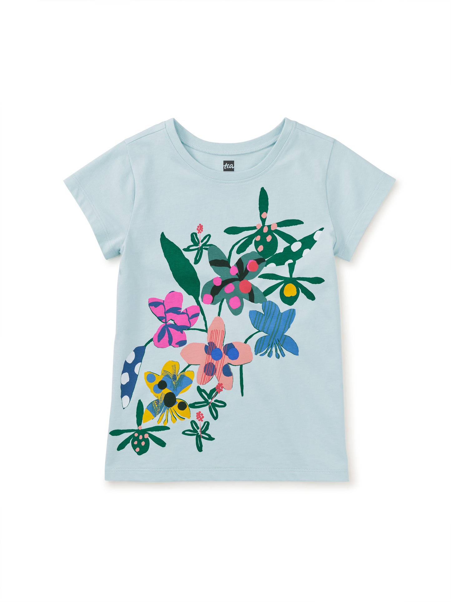 Blue Tropical Orchids Tee