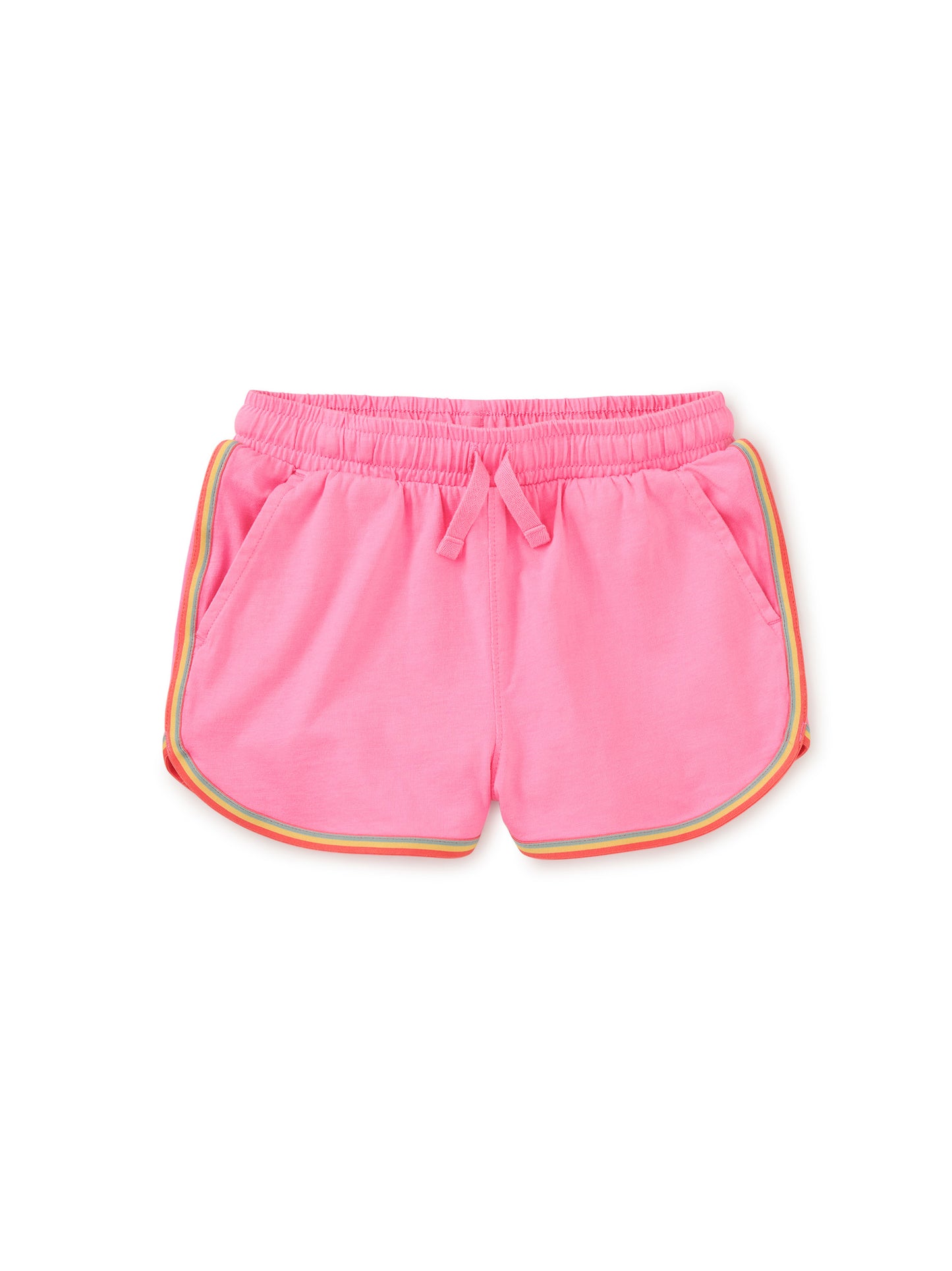 Pink Rainbow Stripe Track Shorts