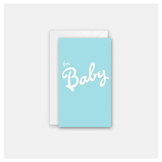Blue Baby Cursive Card