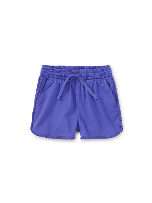 Deep Purple Pom Pom Shorts