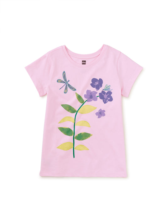 Pink Dragonfly Floral Tee