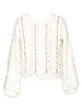 Ivory Sequin Ruffle Sweater