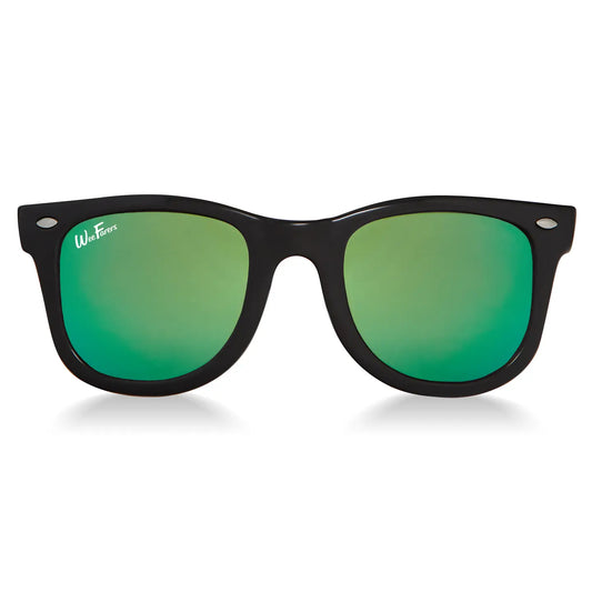 Polarized Black w Sea Green Sunglasses