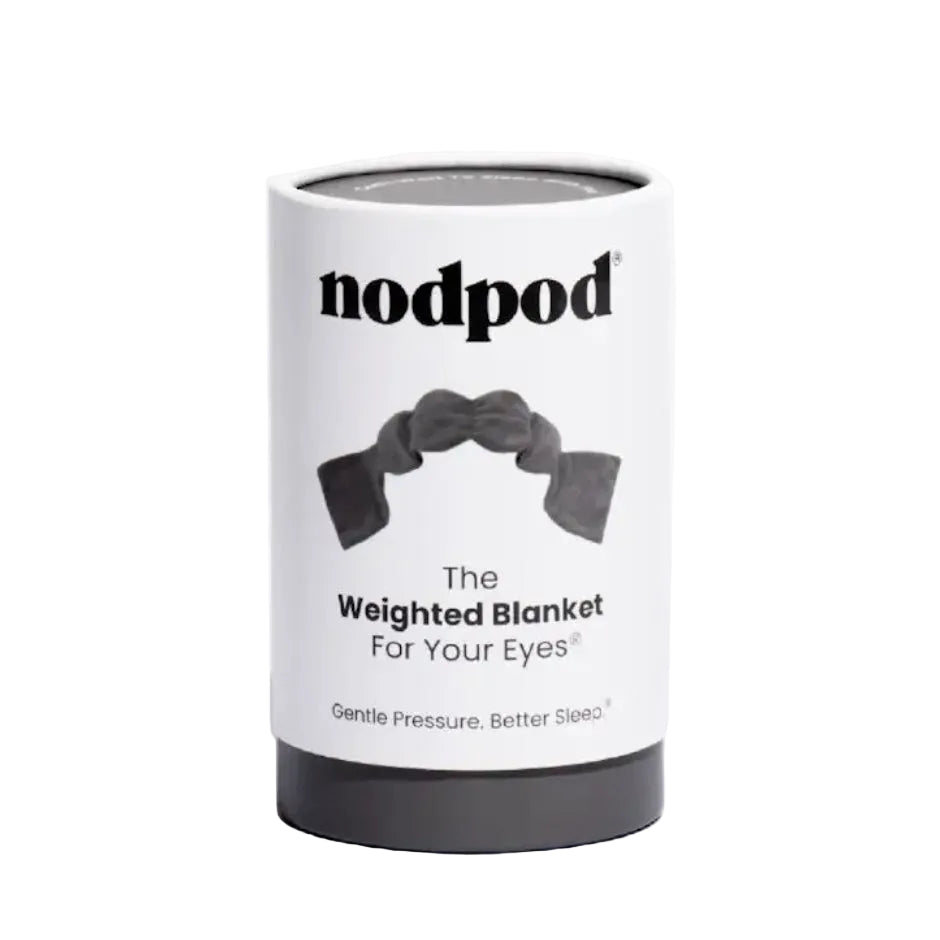 Nodpod weighted blanket packaging on a white background