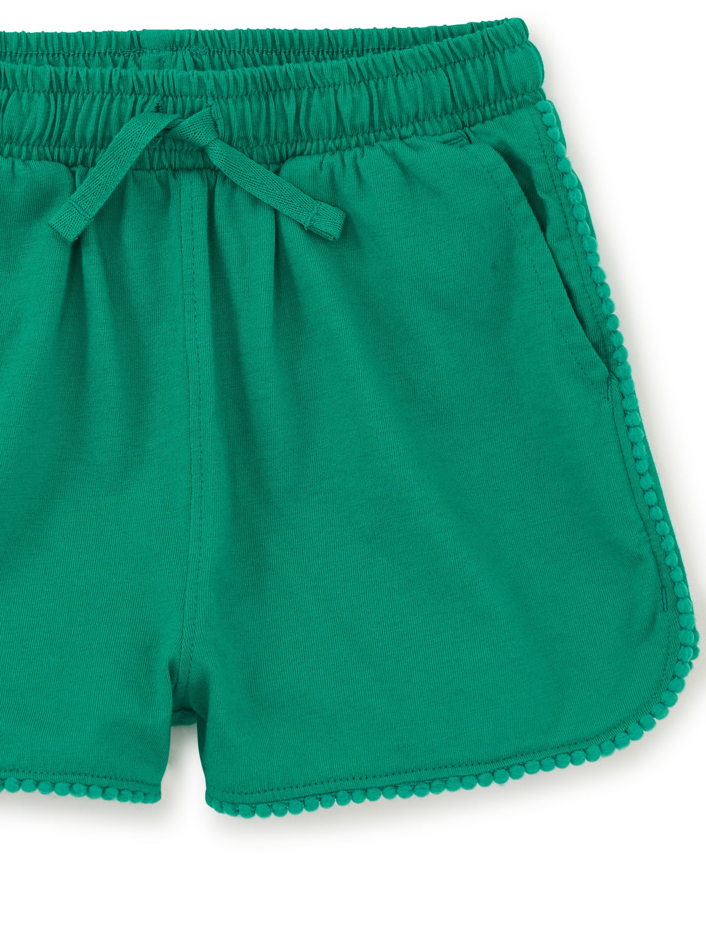Viridis Green Pom Pom Shorts