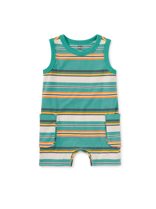 Patina Stripe Tank Romper