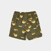 Dark Green Pufferfish Swim Trunks