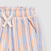 Orange Blue Striped Shorts
