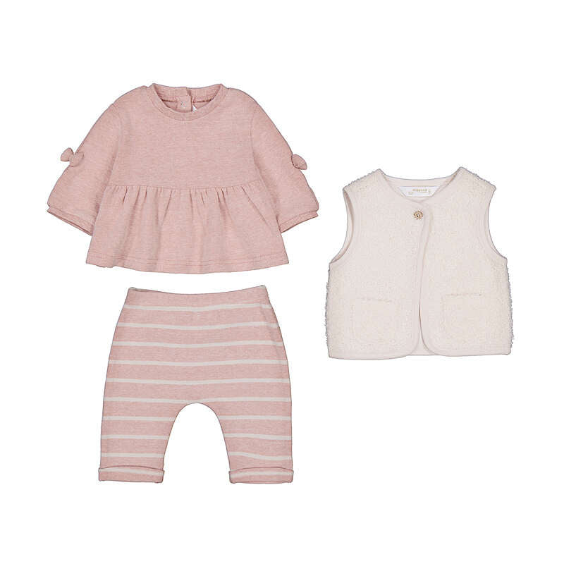Soft Pink Vest 3pc Set