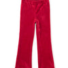 Red Velour Flare Pants