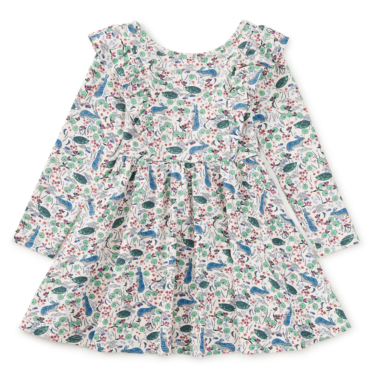 Floral patterned dress on a white background