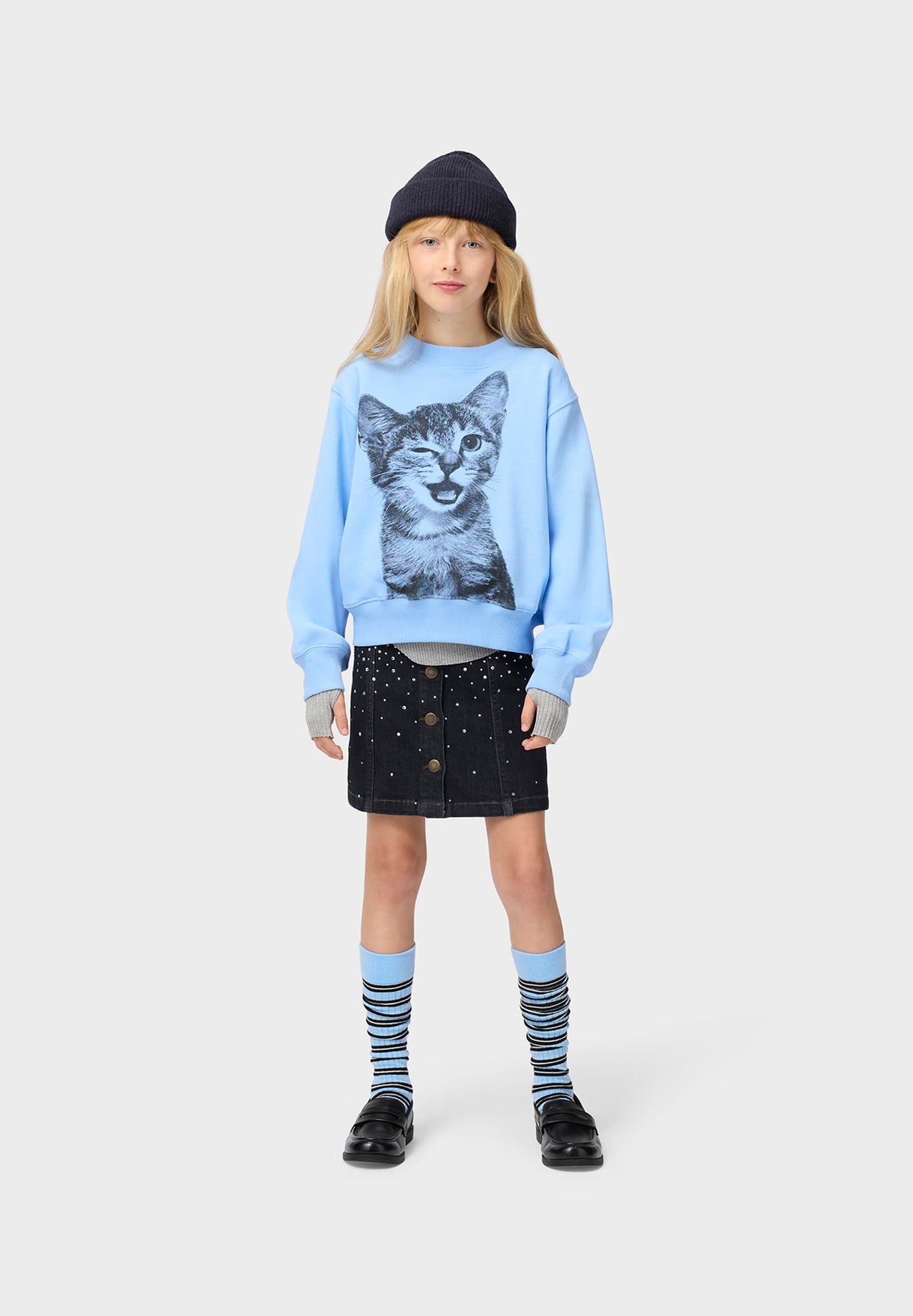 Blue Kitten Sweatshirt