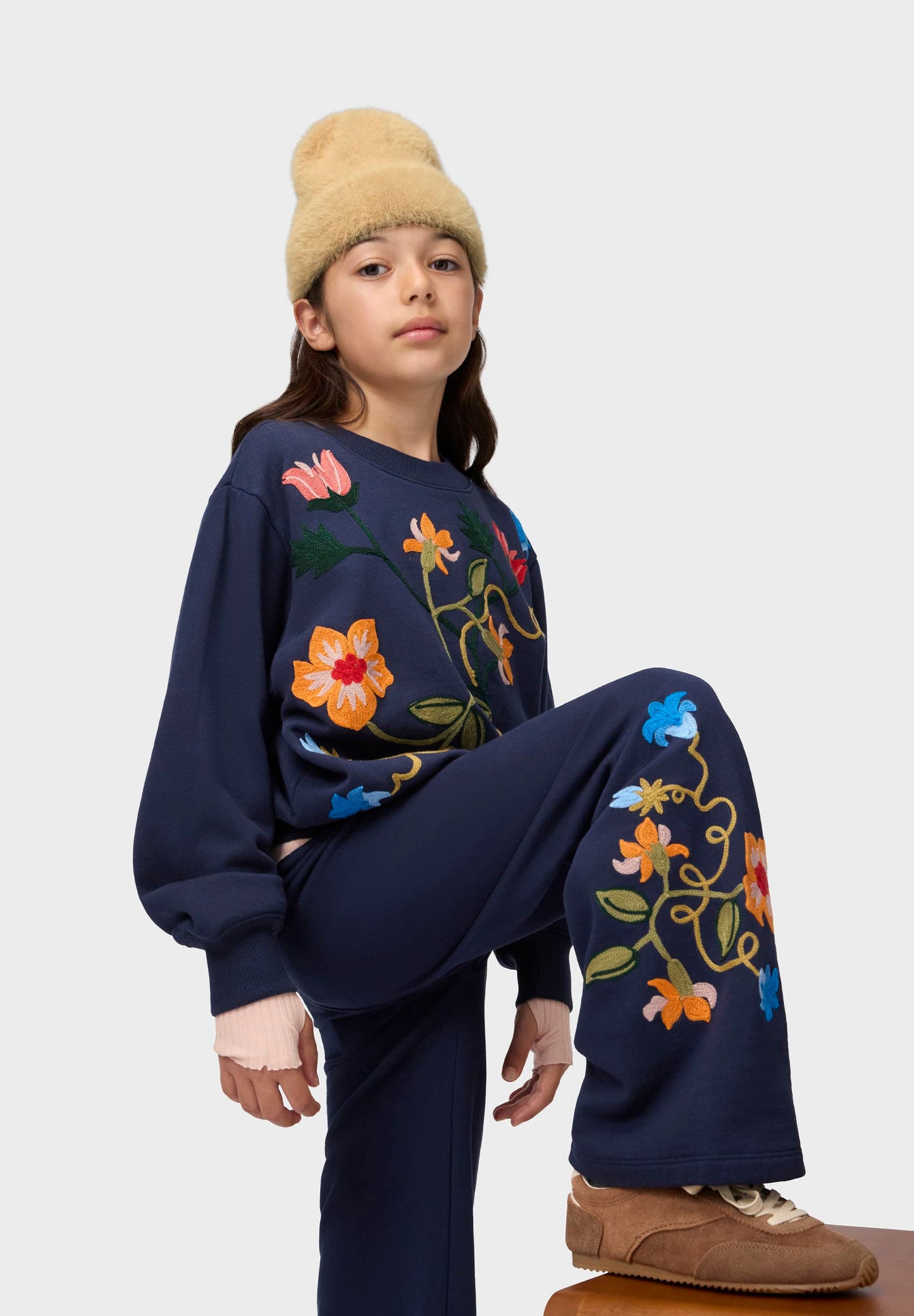 Floral Embroidered Sweatshirt