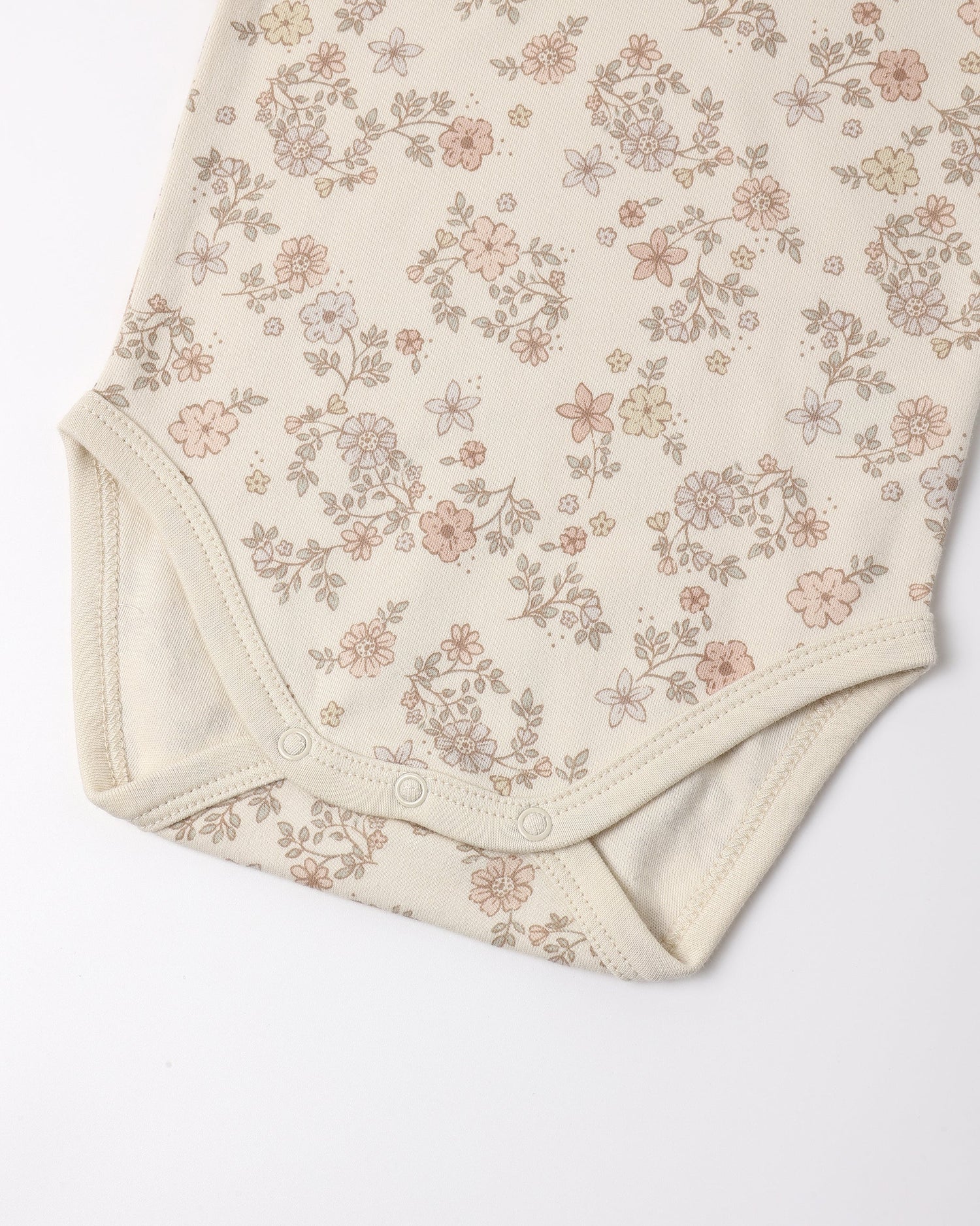 2 Pack Bodysuit Floral Vine and Dusty Rose, dusty rose fabric close-up