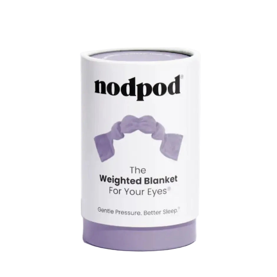 Nodpod weighted blanket packaging on a white background