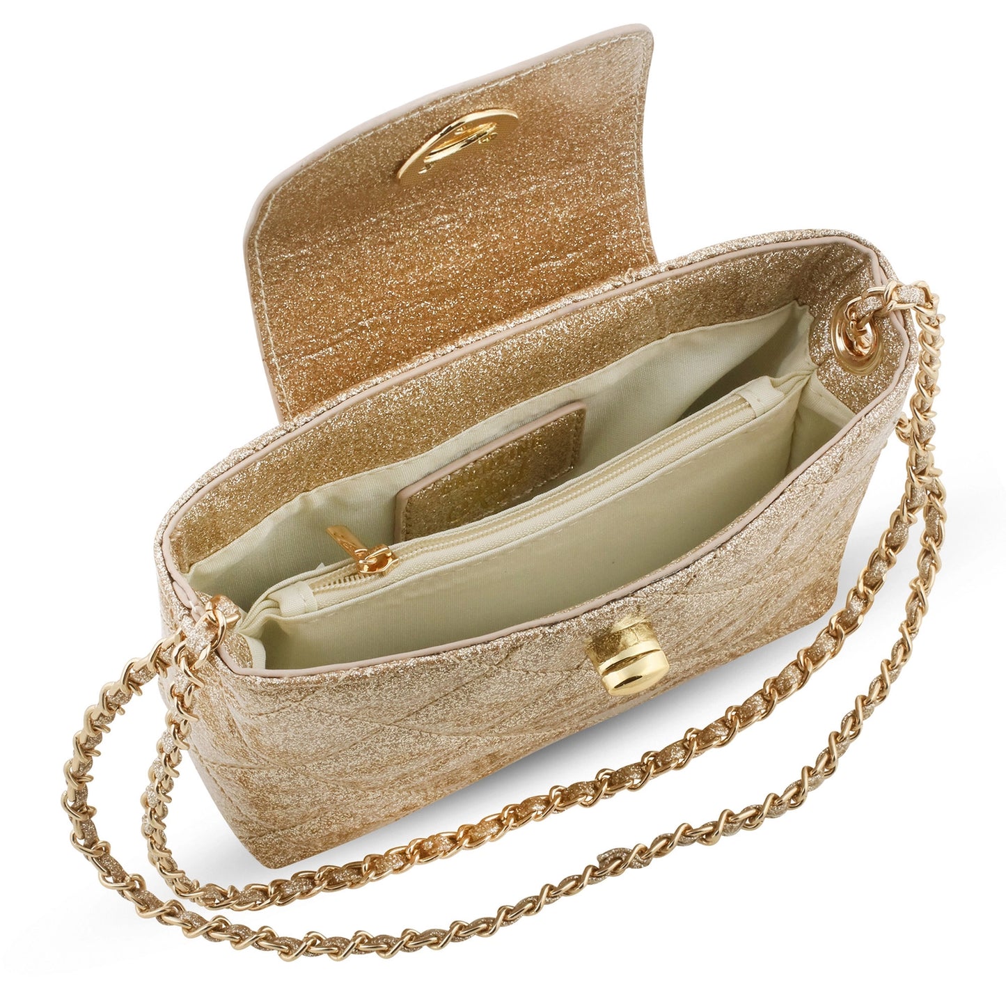 Paige Gold Glitter Purse