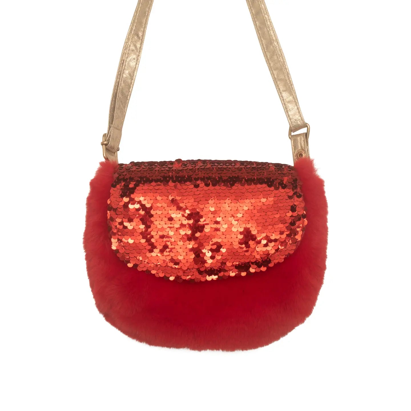 Red Sequin Velvet Purse