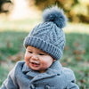 Grey Pom Hat