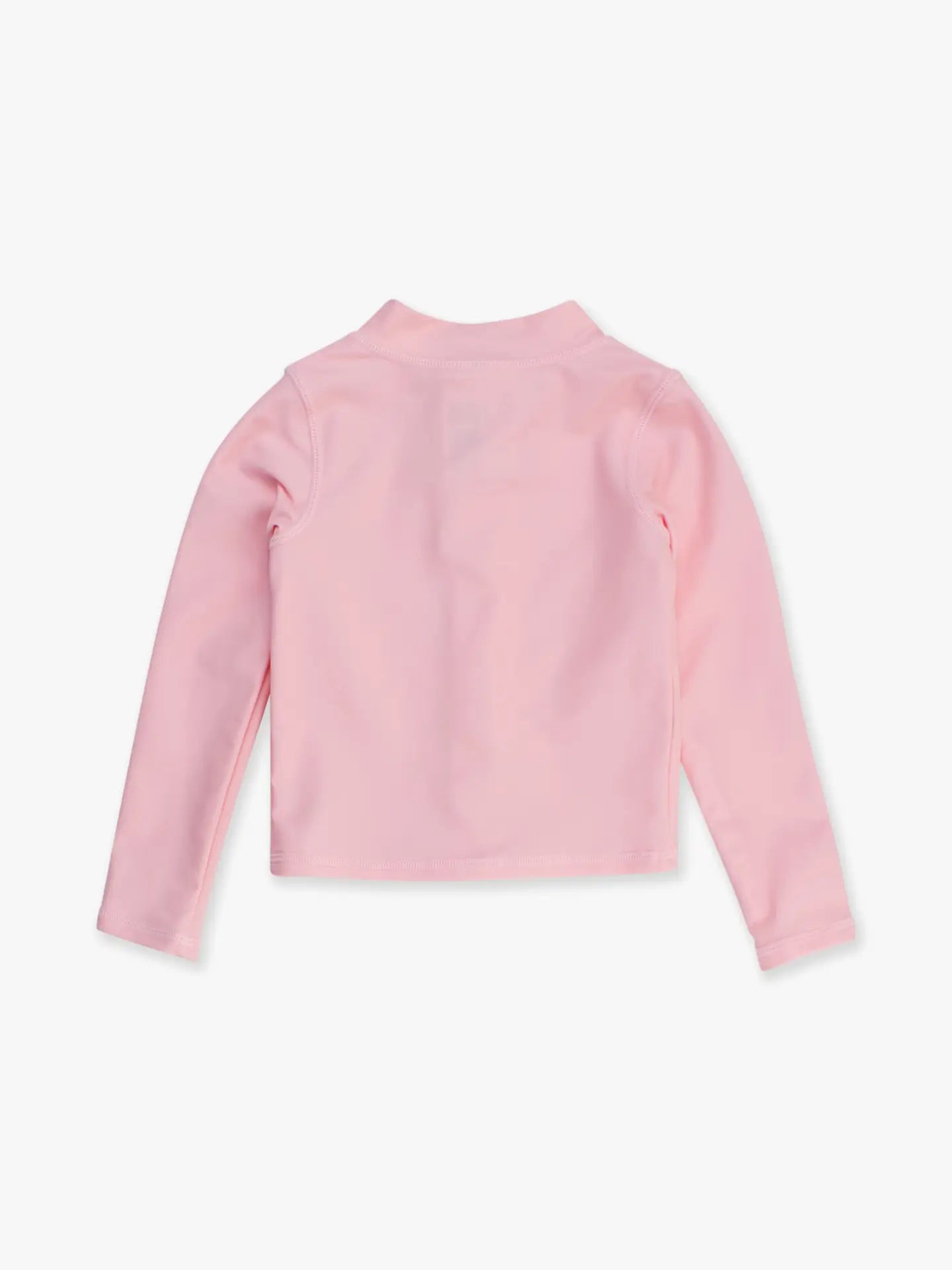 Pink Long Sleeve Zip Rash Guard