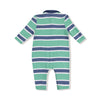 Green and Navy Stripe Romper
