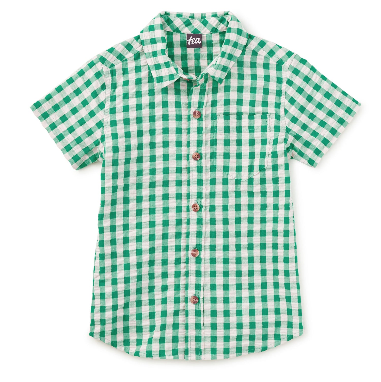 Tea Collection Button Up Shirt - Garden Party Check Tea Collection Button Up Shirt - Garden Party Check