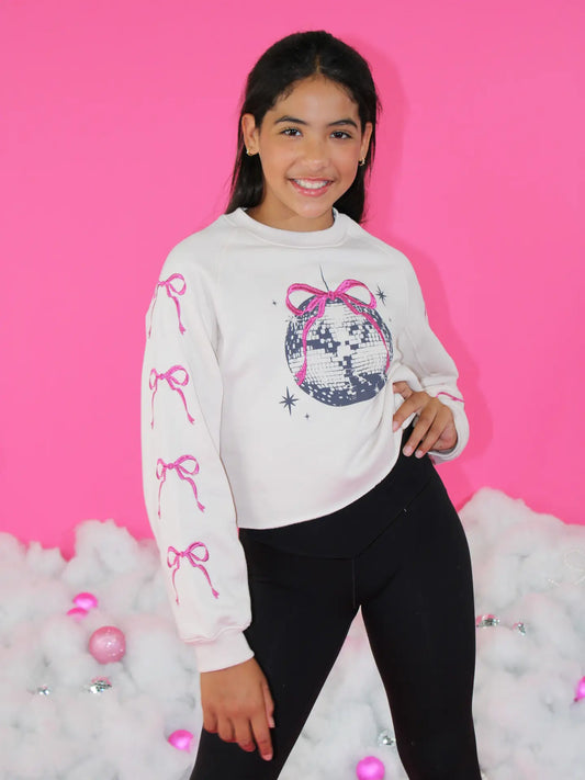 Disco Ball & Bows Sweatshirt