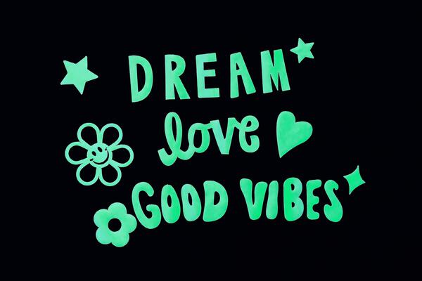 Good Vibes Glow-In-The-Dark Stickers