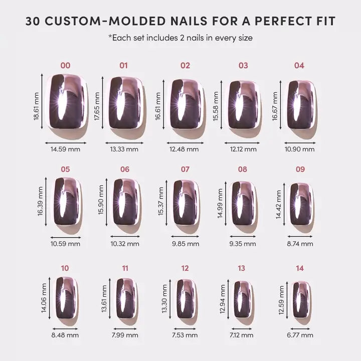 Metallic Blush Press-On Nails