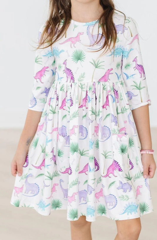 Dino Darling Twirl Dress