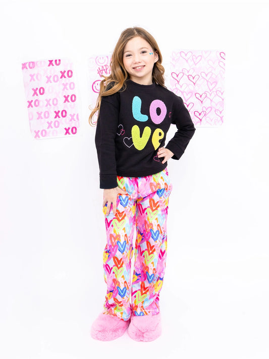 Graffiti Hearts Cozy Pant