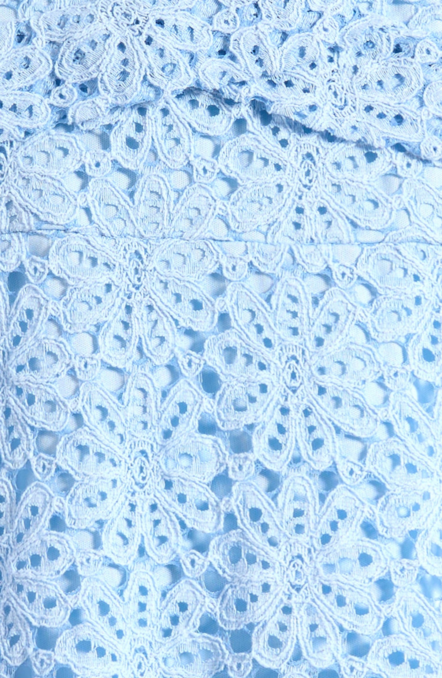 Sky Blue Eyelet Lace Dress