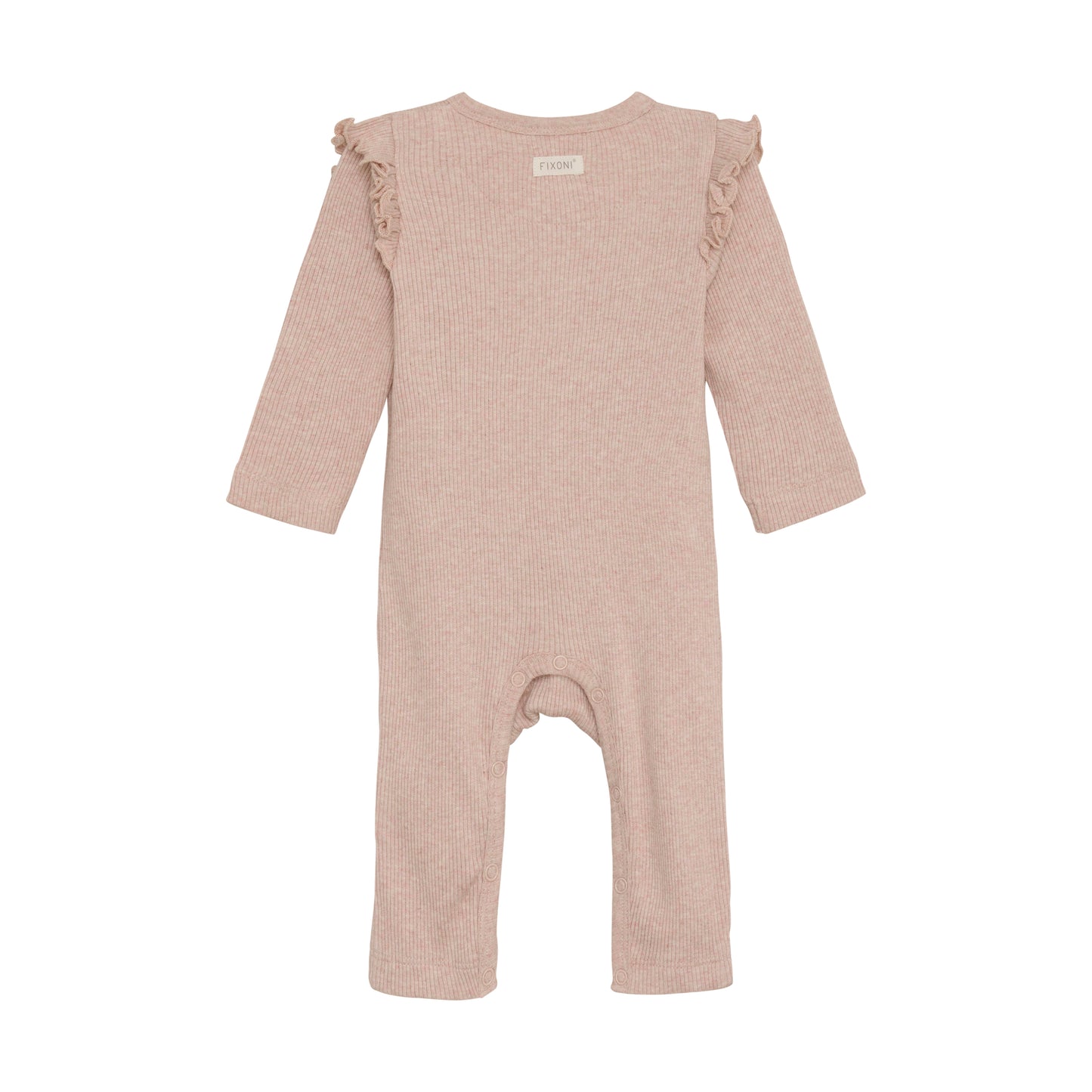 Silver Peony Ribbed Romper
