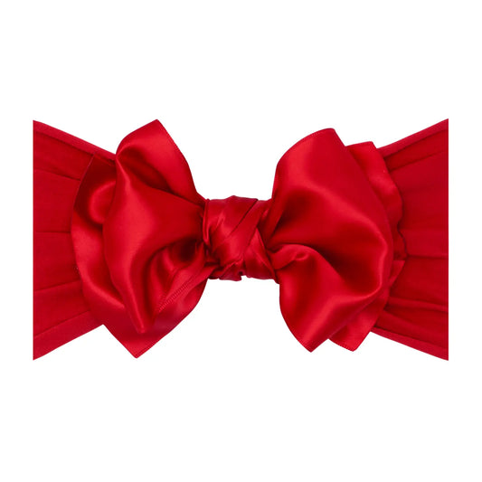 Cherry Red Satin Bow Headband