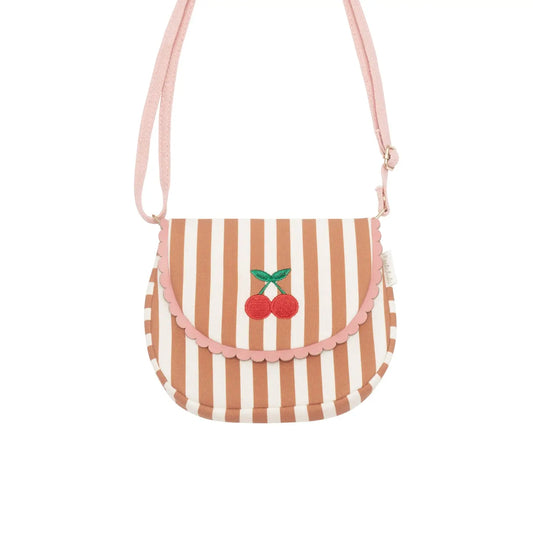 Stripy Cherry Scallop Bag