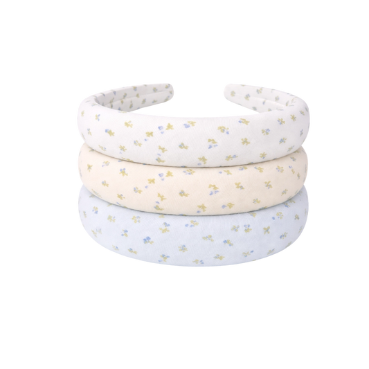 Antique White Botanic Padded Headband