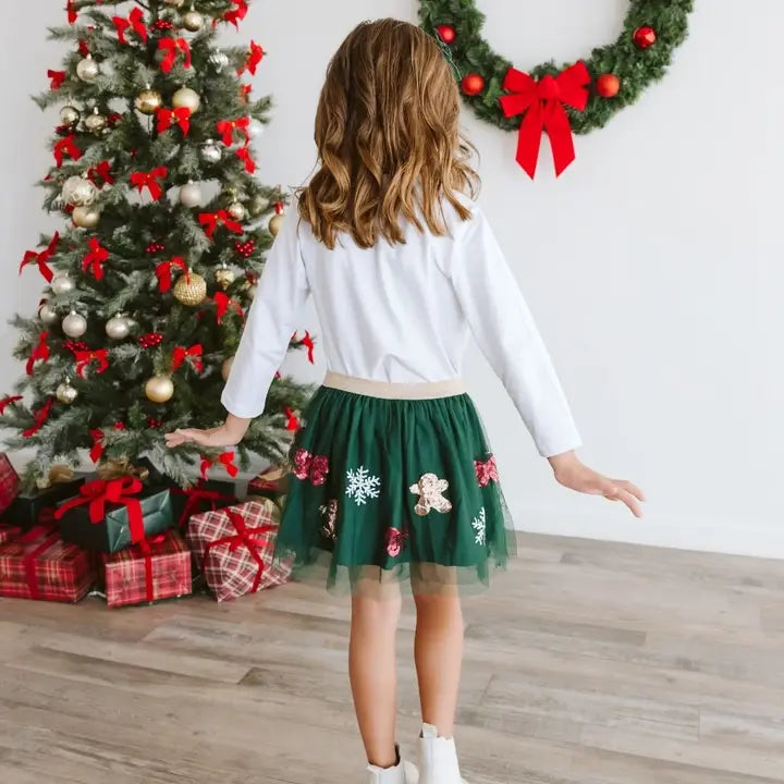 Gingerbread Joy Sequin Tutu