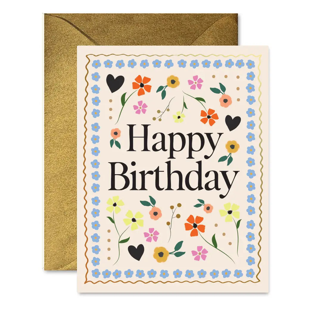 Mosaic Birthday Floral Card