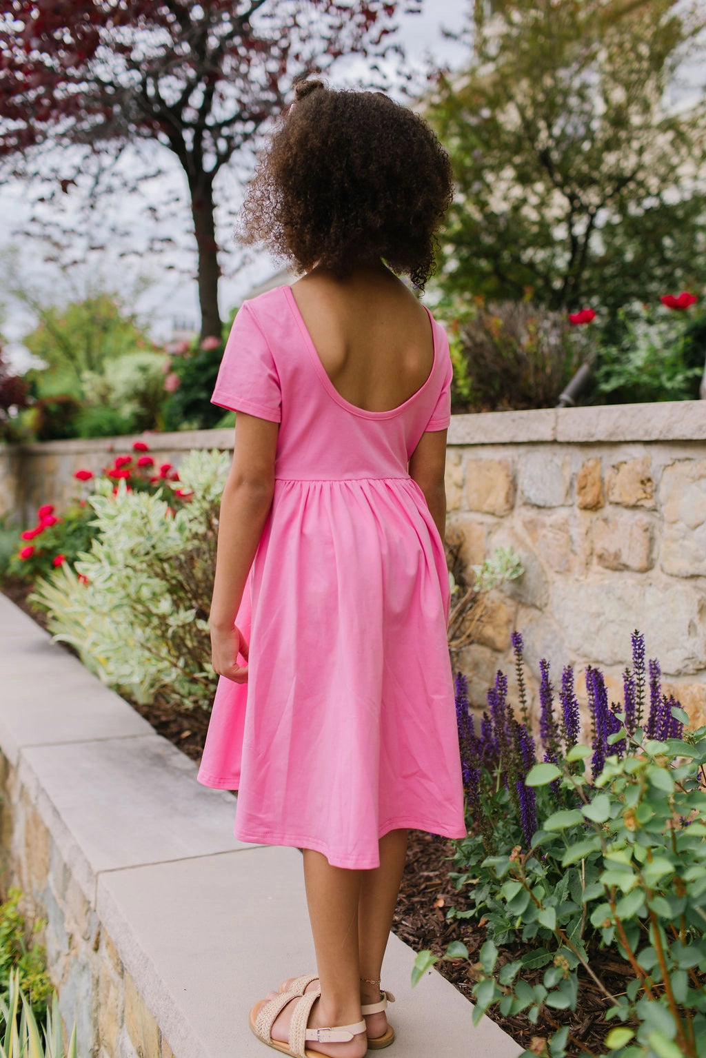 Solid Pink Day Dress
