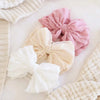 Large Ruffle Knit Bow